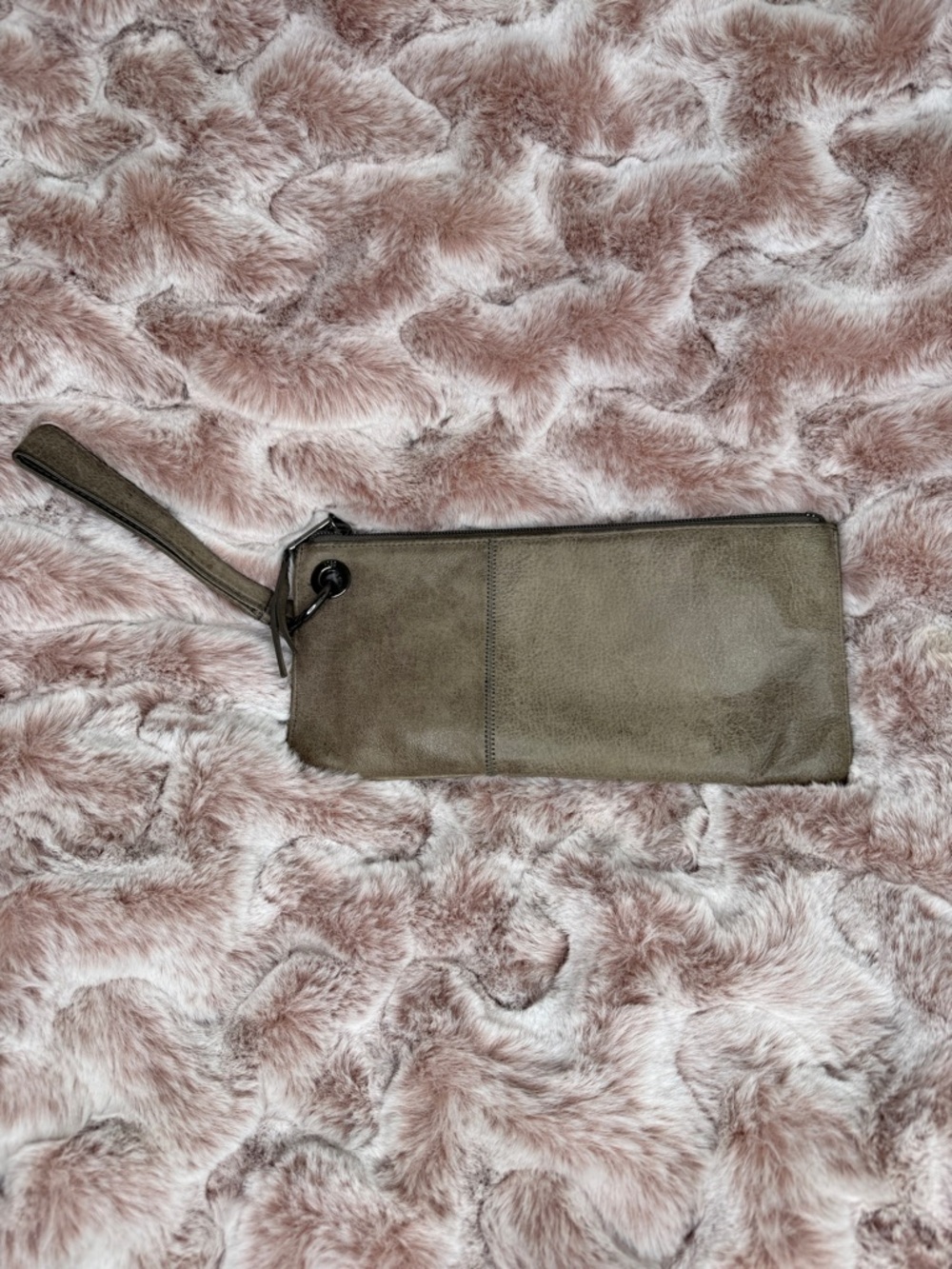 HOBO Light Gray and Rust Floral Interior Organizer Pouch